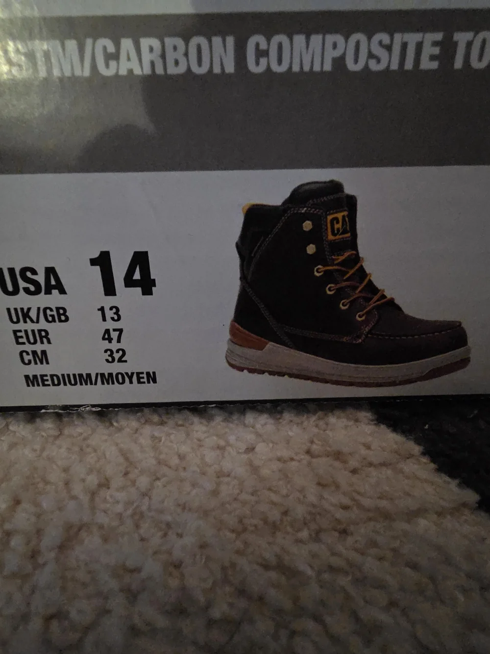 Cat Men’s Brown Leather Work Boots - Lace-Up Moc Toe
